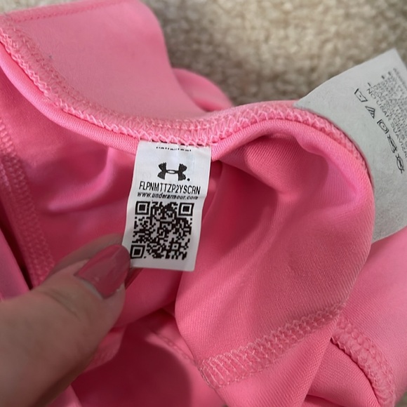 Under Armour Little Girls Neon Pink Shorts Size YSM - Picture 7 of 9